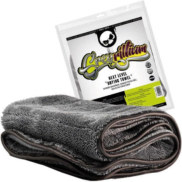 Nuke Guys Grey Rillium 1000 GSM Microfibre Car Dry Cloth 50x80cm
