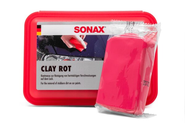 nicht mehr bestellen_SONAX Clay rot 200g - Reinigungsknetmasse scharf