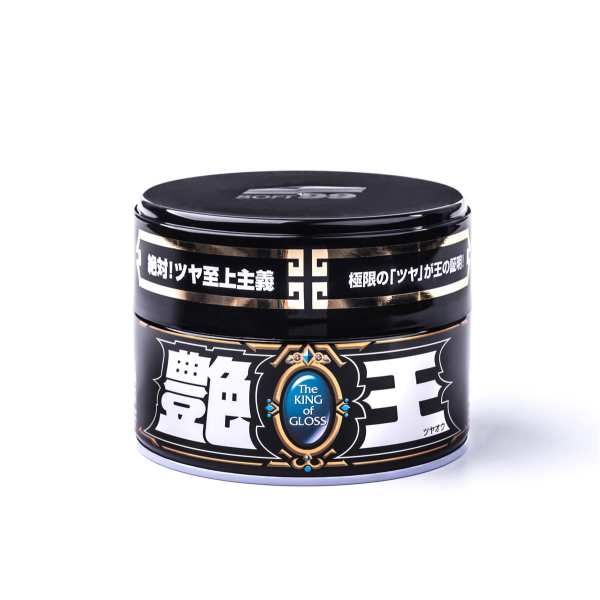 Soft99 The King of Gloss Dark hard wax, car wax for dark paintwork, water repellent, with sponge, 300gr.