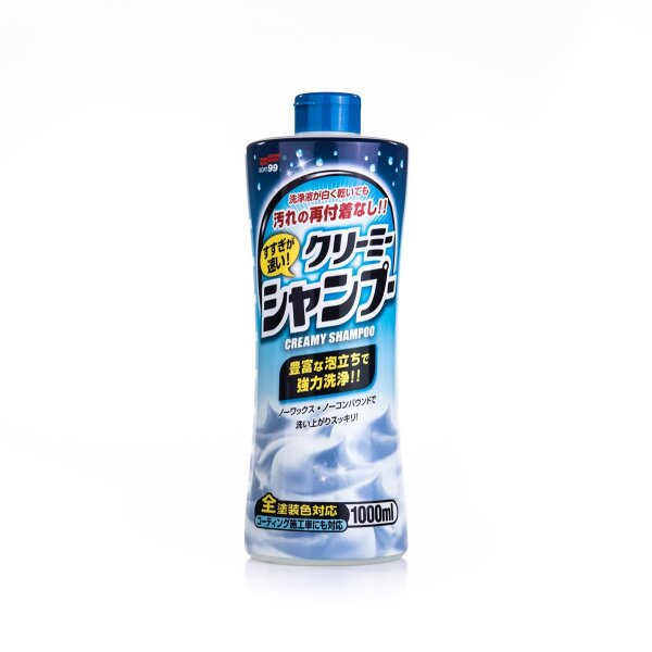 Soft99 Neutral Shampoo Creamy, Autoshampoo Autowäsche,  pH-neutral, Pfefferminz Duft, 1 l