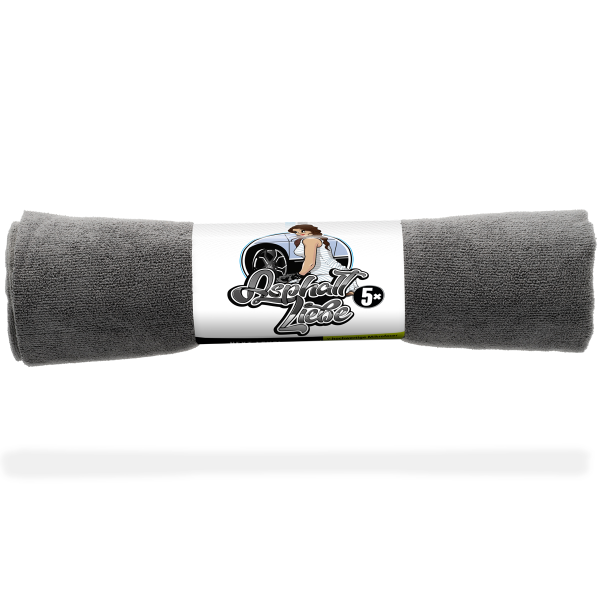 Nuke Guys -  Asphaltliebe 5er Pack Allzweck Mikrofasertuch, grau, 40x40cm, 380 GSM