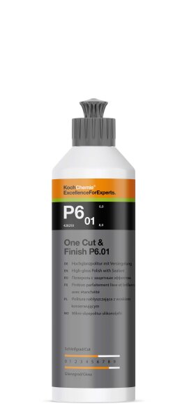 Koch Chemie One Cut & Finish P6.01 -  Ein-Schritt-Politur - Hochglanzpolitur mit Versiegelung - 250 ml