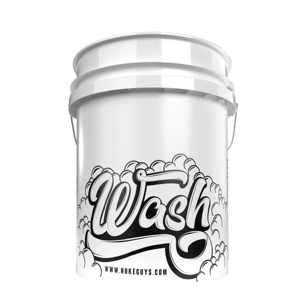 Nuke Guys Wash Bucket - White 5 GAL Wash Bucket for Shampoo