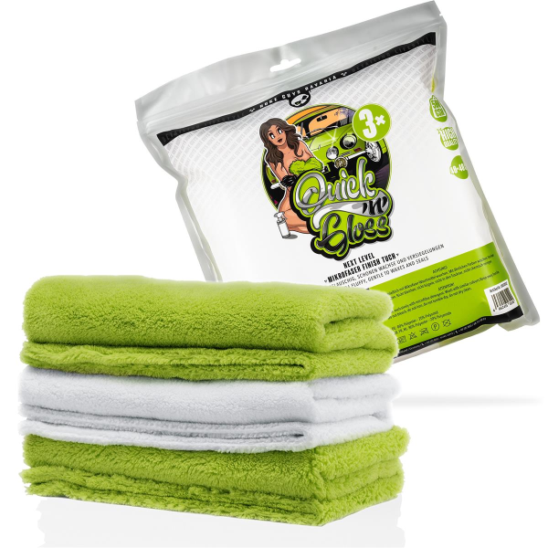 Nuke Guys - 3er Pack ultraflausch Mikrofaser - QuicknGloss - 40x40cm