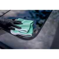 Nuke Guys - See Through - Microfibre Waffle Cloth - 450 GSM, 35x35cm - mint surface / white edge - pack of 4