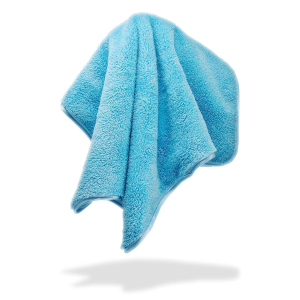 Mikrofasertuch,  ultraflausch Poliertuch, 40x40cm, 550 GSM, satinrand hellblau
