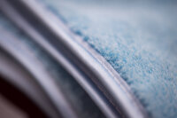Microfibre cloth, ultra-fluffy polishing cloth, 40x40cm, 550 GSM, satin edge light blue neutral