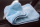 Mikrofasertuch,  ultraflausch Poliertuch, 40x40cm, 550 GSM, satinrand hellblau neutral