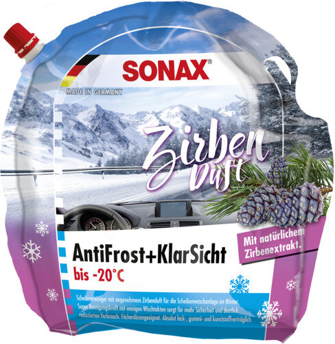 SONAX Antifrost&KlarSicht bis -20°C, 3 Liter Konzentrat Gebinde Zirbe