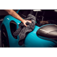Microfibre drying towel - 50x80cm, 1000 GSM, dark grey - bulk unpacked, unlabelled