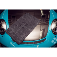 Microfibre drying towel - 50x80cm, 1000 GSM, dark grey - bulk unpacked, unlabelled