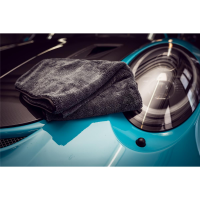 Microfibre drying towel - 50x80cm, 1000 GSM, dark grey - bulk unpacked, unlabelled