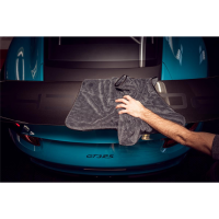 Microfibre drying towel - 50x80cm, 1000 GSM, dark grey - bulk unpacked, unlabelled