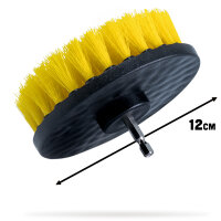 Brush attachment for drills, hard yellow bristles, 5inch...