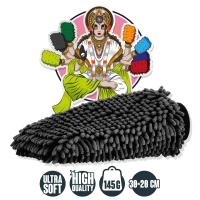 Nuke Guys - Chenille Waschhandschuh schwarz