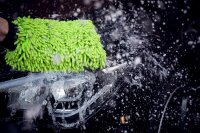 Nuke Guys - Chenille Waschhandschuh grün