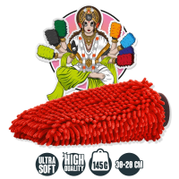 Nuke Guys - Chenille Waschhandschuh rot