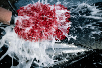 Nuke Guys - Chenille Waschhandschuh rot