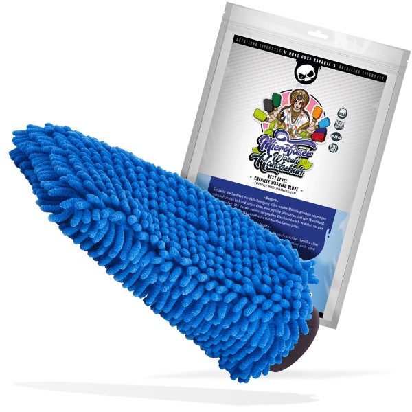 Nuke Guys - Chenille Waschhandschuh blau