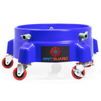 Grit Guard Black 5 Caster Bucket Dolly with decal blau