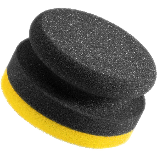 Garage Freaks - Medium Cut -  medium Handpolierschwamm, Ø 90/50 mm schwarz/gelb