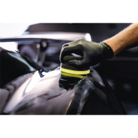Garage Freaks - Medium Cut -  medium Handpolierschwamm, Ø 90/50 mm schwarz/gelb