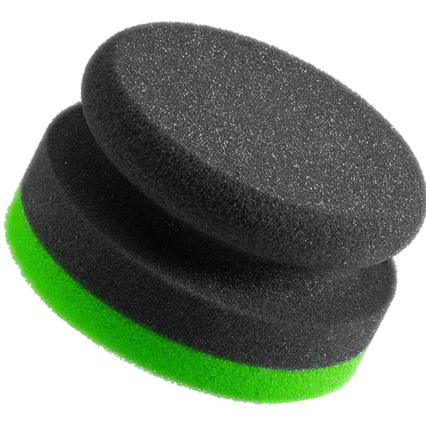 Garage Freaks - Finish Cut - weicher Handpolierschwamm, Ø 90/50 mm schwarz/grün
