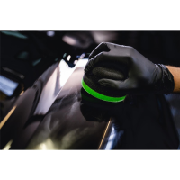 Garage Freaks - Finish Cut - weicher Handpolierschwamm, Ø 90/50 mm schwarz/grün