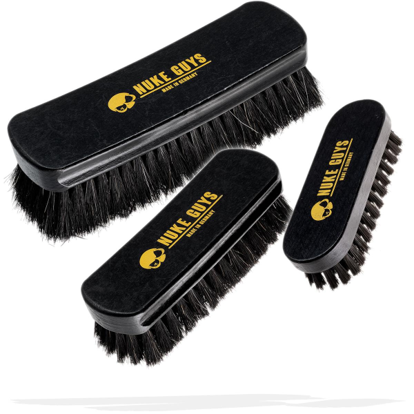 Nuke Guys - Leather and Textile Brushes Small & Medium & Large Set