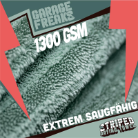 Garage Freaks  - STRIPED DRYING TOWEL - Trockentuch - 50x80cm, 1300 GSM