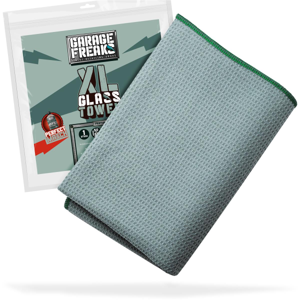 Garage Freaks - XL GLASS TOWEL - Waffeltuch für Glas, 50x80cm, 400GSM