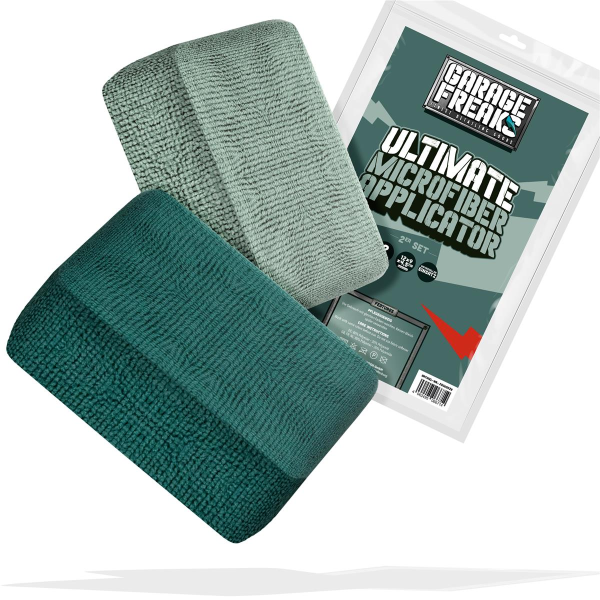 Garage Freaks - Pack of 2 - ULTIMATE MICROFIBER APPLICATOR - Application Sponge, 12x9x4.5cm