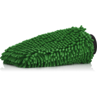 Chenille Waschhandschuh dunkelgrün