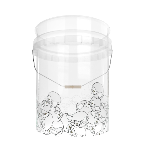 Nuke Guys Wascheimer Transparent 5 GAL Skullparade Clear Bucket