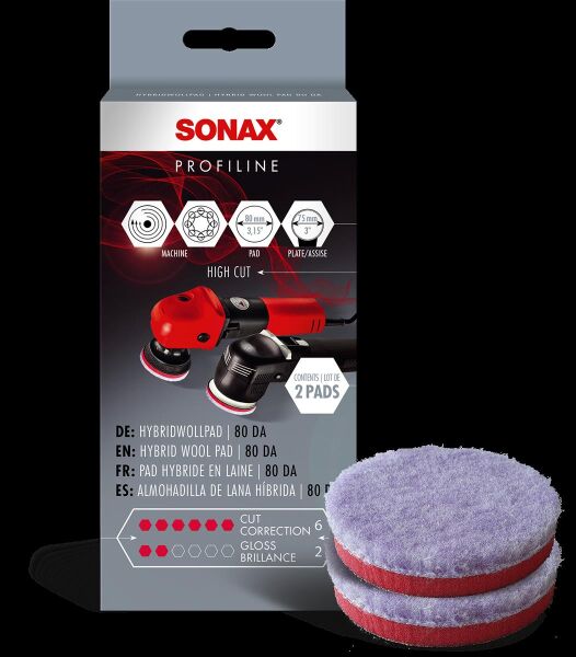 Sonax HybridWollpad 80 DA 80mm 2er Set