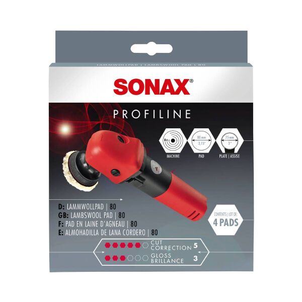 Sonax Lammwollpad 80mm 4er Set
