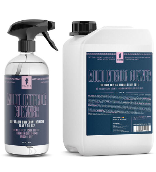 Wizard of Gloss Multi Interior Cleaner 750ml, 3L