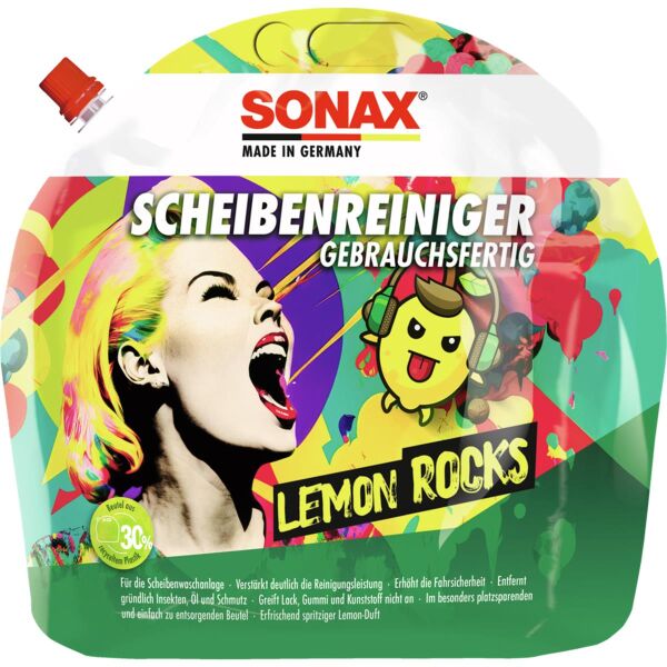 SONAX ScheibenReiniger gebrauchsfertig Lemon Rocks 3L