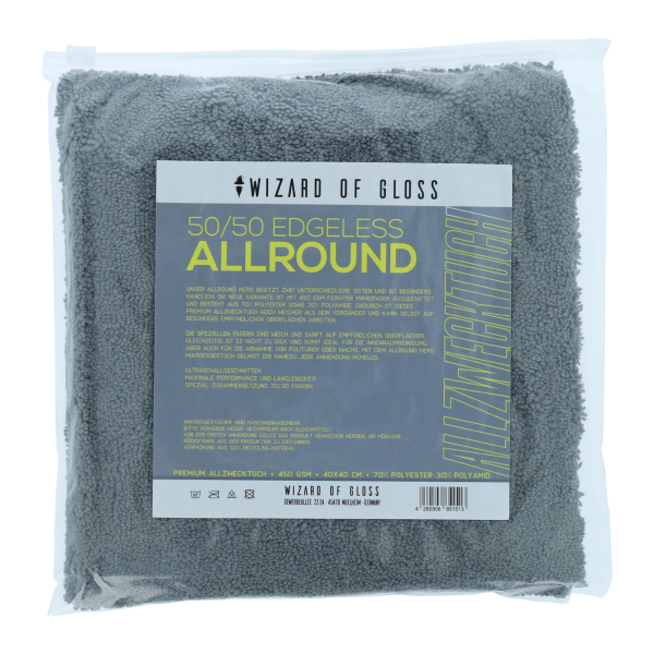 Wizard of Gloss Allround Hero Edgeless 2-sided microfibre cloth 450GSM 40x40cm
