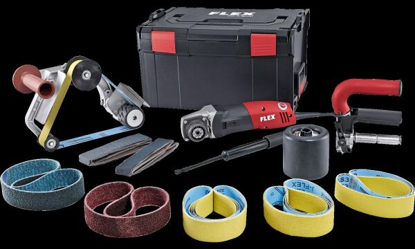 Satiniermaschine und Rohrbandschleifer TRINOXFLEX im Set BSE 14-3 INOX Set