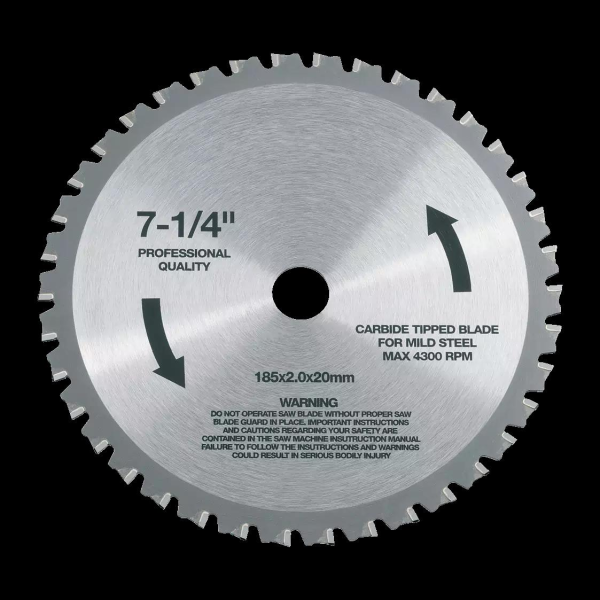 HM-Sägeblatt für Stahl D185x2,0/1,6x20 HW Z=38 WZ