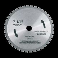 Carbide tipped saw blade for steel