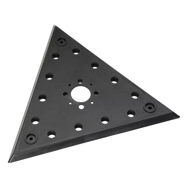 Hook-and-loop triangular backing pad