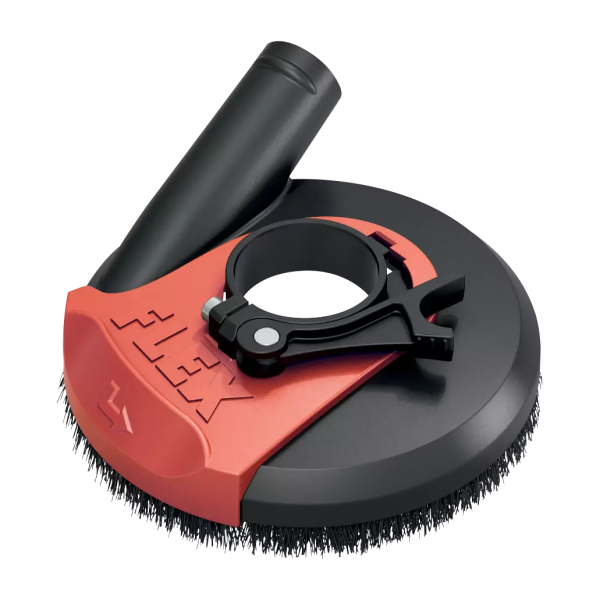 Extraction hood with pivoting edge segment