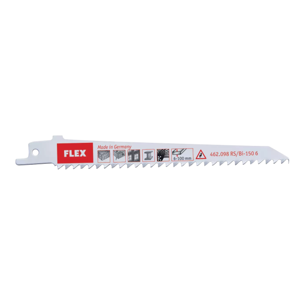 Reciprocating saw blades for metal, timber, plastic materials