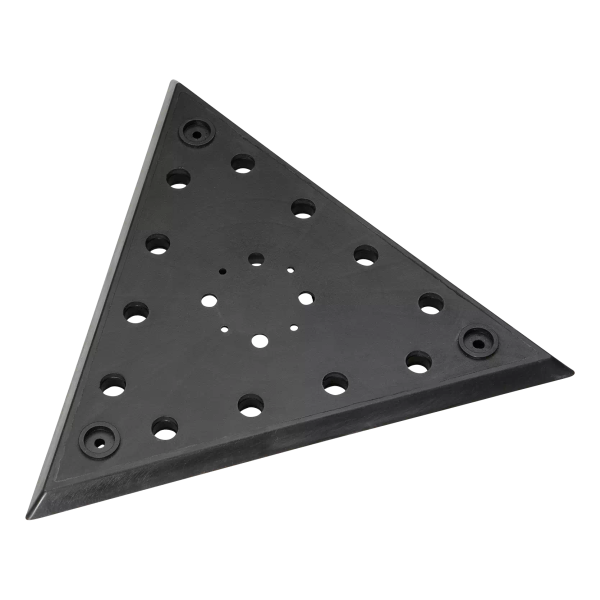 Hook-and-loop triangular backing pad
