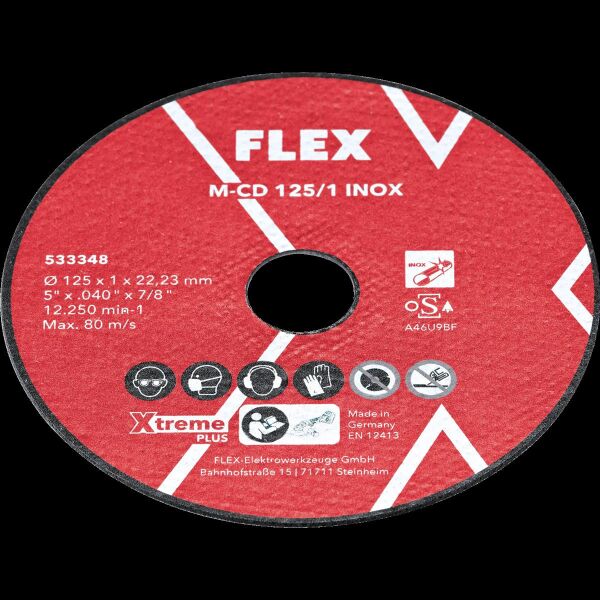 Dünne Trennscheibe (1 mm) für Edelstahl/Stahl Xtreme Plus M-CD 125/1 INOX VE10